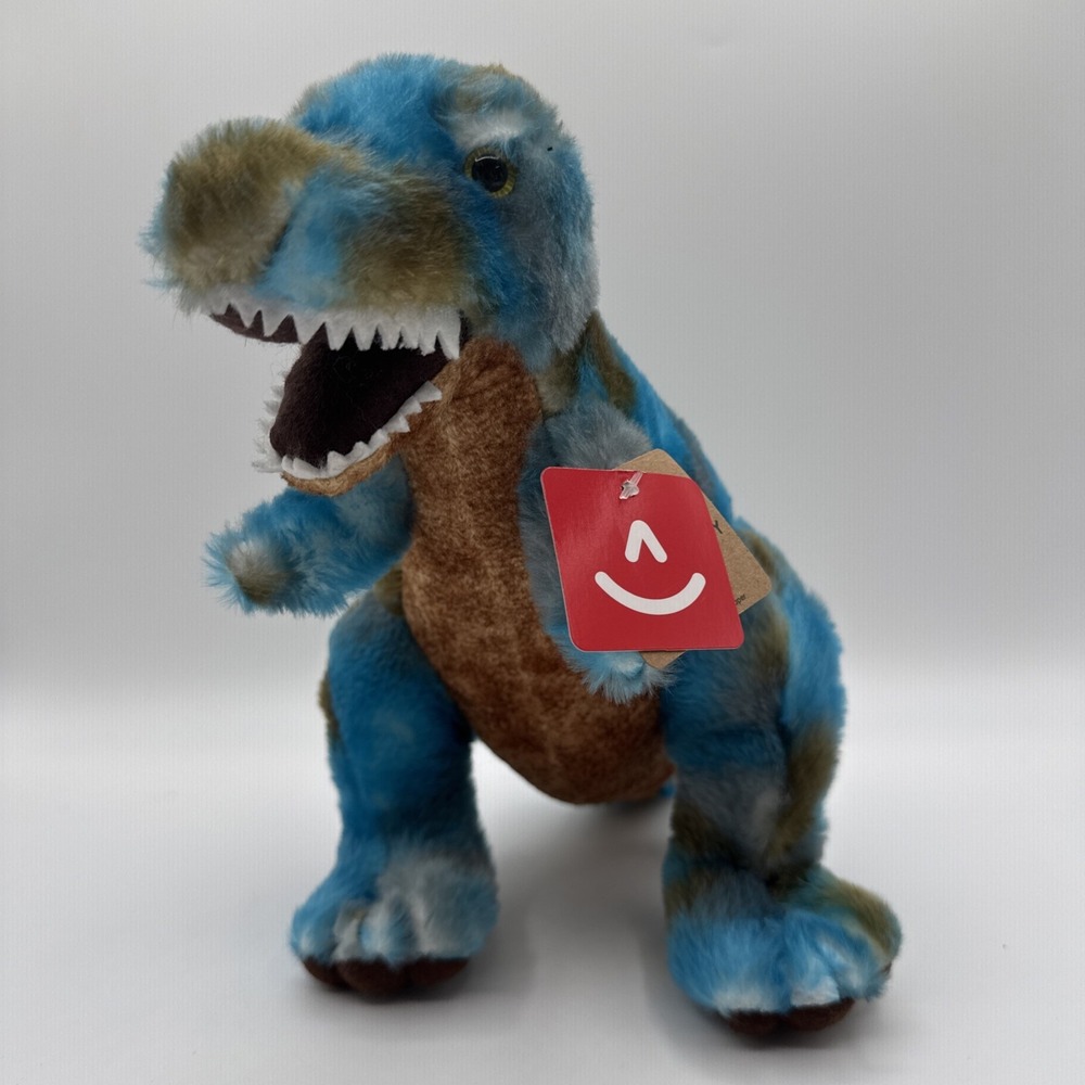 Aurora Dinos & Dragons Ferocious T-Rex Plush 14" Blue Dino Stuffed Toy NWT